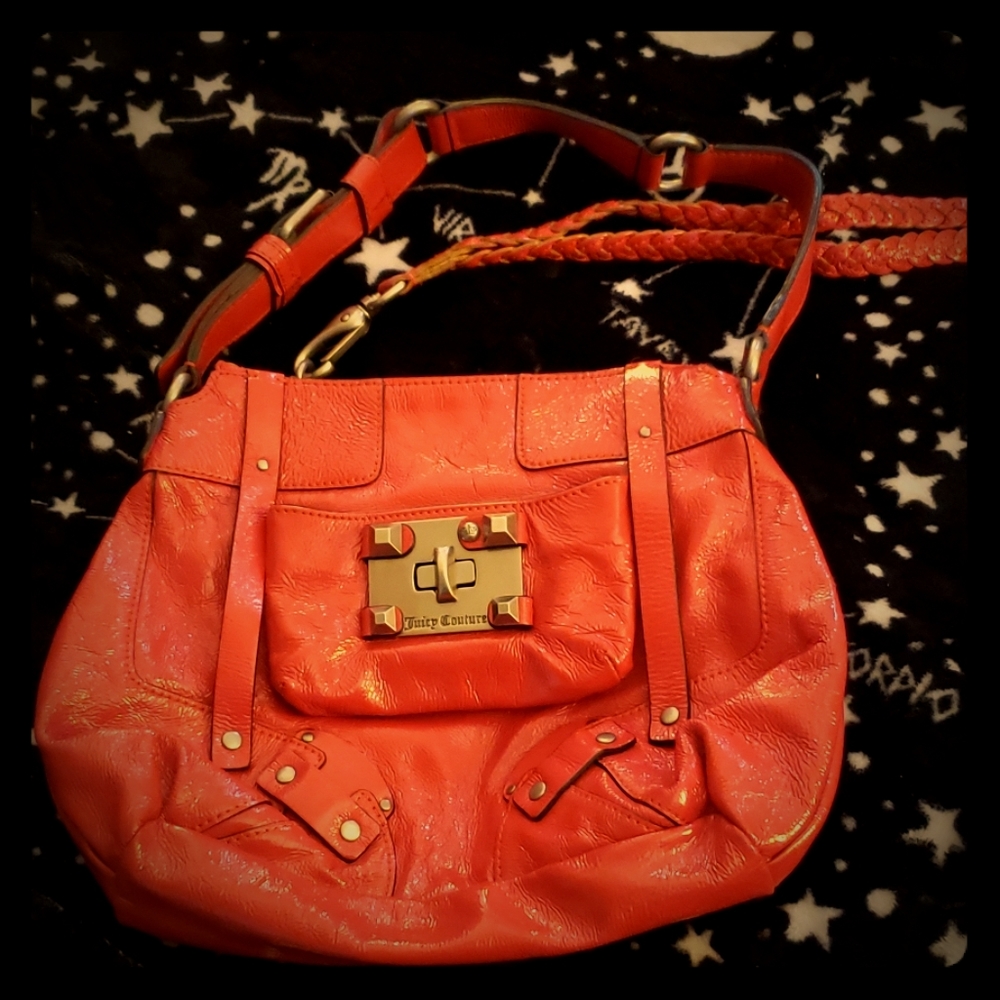 Juicy Couture red patent leather purse y2k